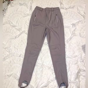 Anthropologie Free People FP Movement lavender grey stirrup ski pants NEW XS